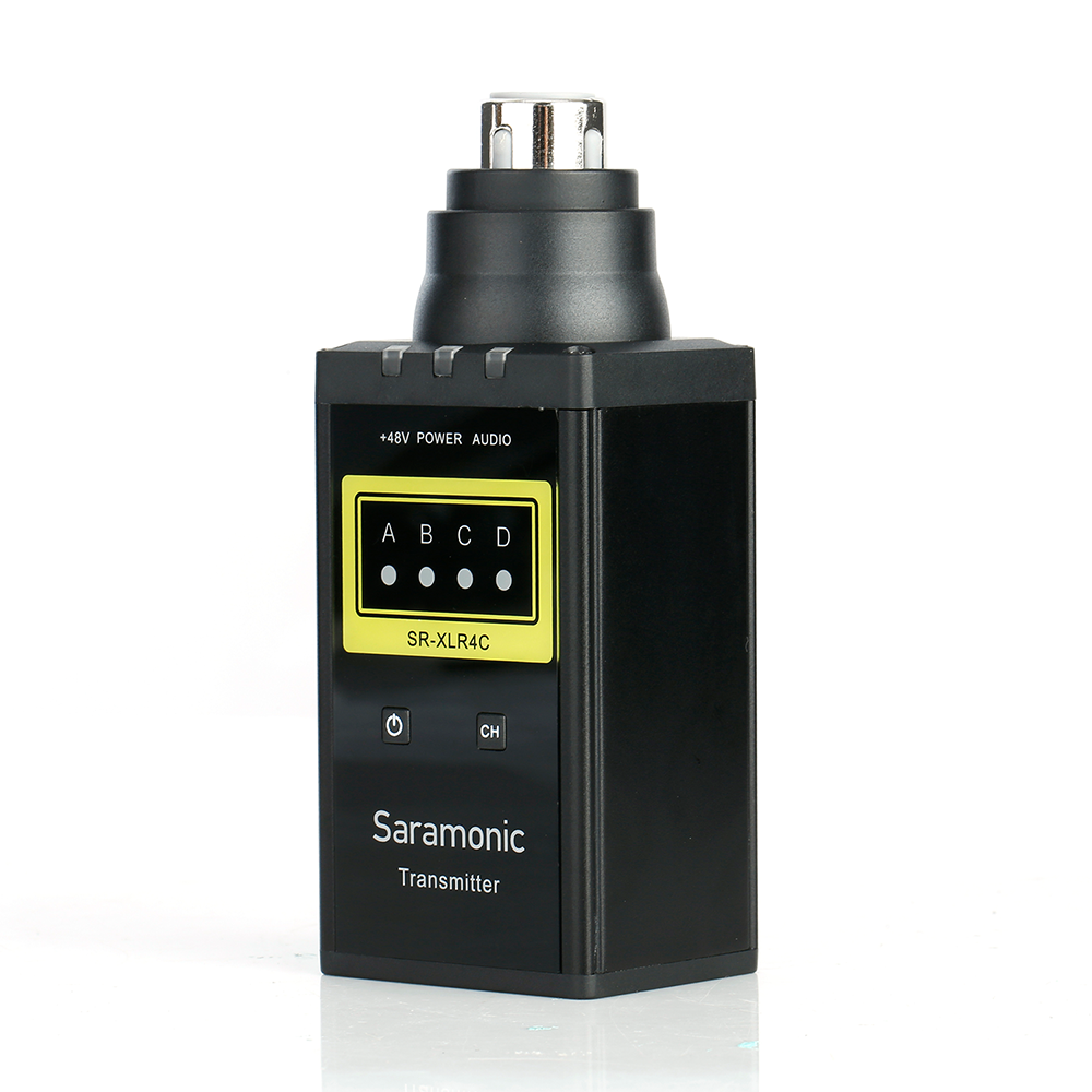 Transmisor XLR enchufable Saramonic (SR-XLR4C) para el sistema inalámbrico SR-WM4C