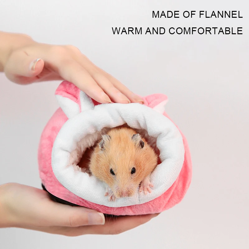 Jaula suave y cálida para hámster, cama para mascotas, hamaca para ratas, cerdo, ardilla, casa de invierno, nido de terciopelo, cama cálida para dormir, artículos para mascotas pequeñas