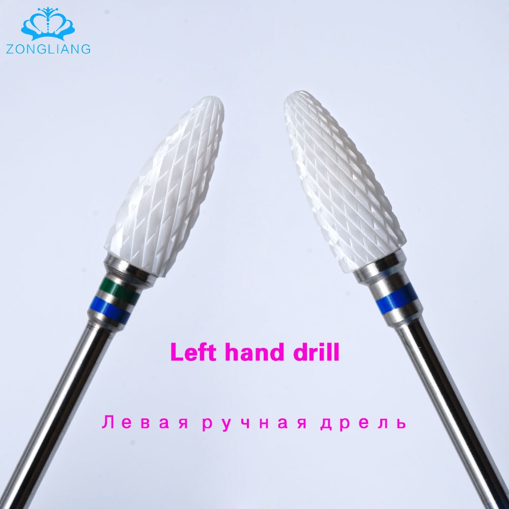 Linkerhand gebruik elektrische nail boor manicure pedicure Apparaat voor manicure Gel polish keramische nail boor linkerhand nail bit