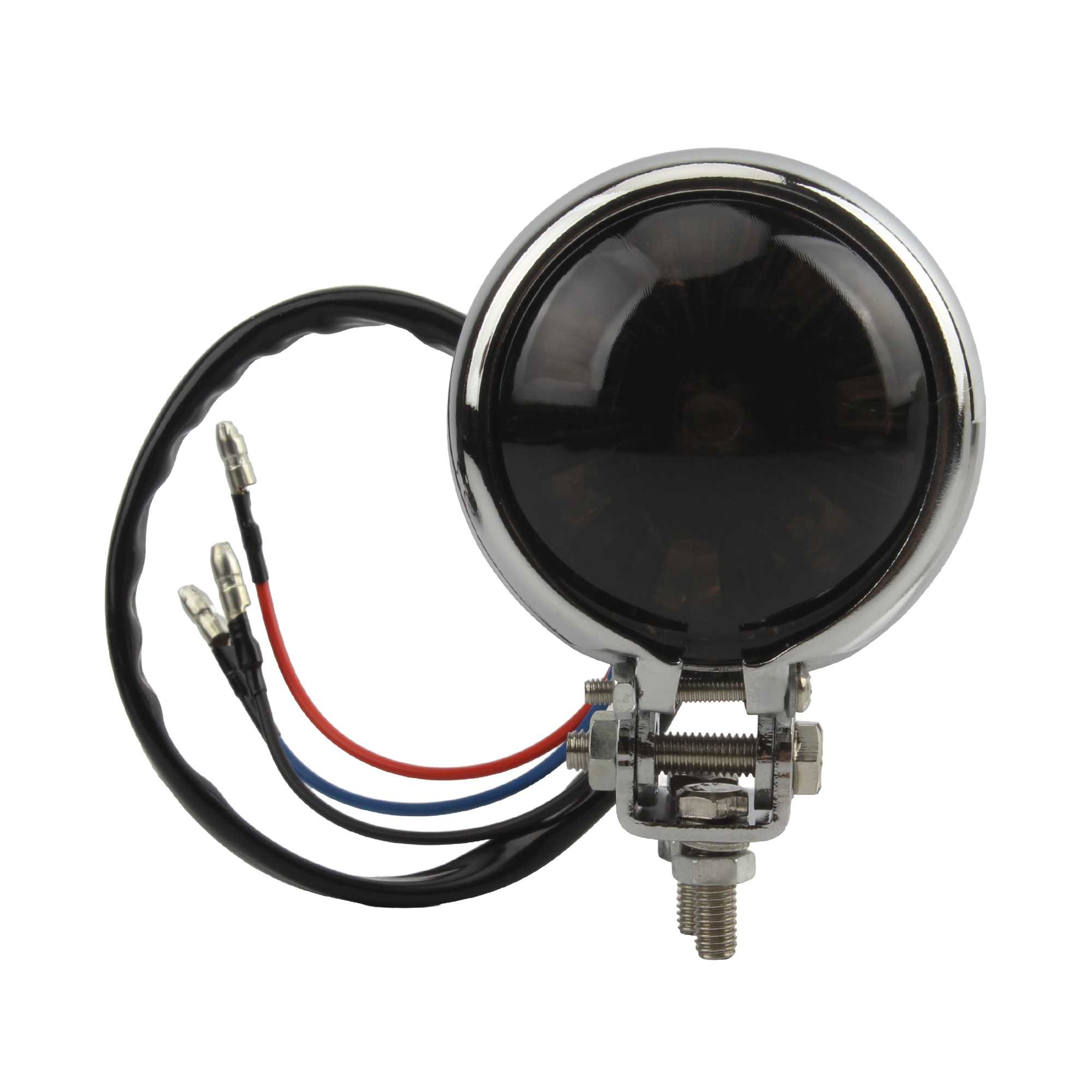 Feu stop de moto pour Chopper Bobber café Racer vélo de rue 12V feux arrière LED arrêt de moto feu arrière Compatible: Black