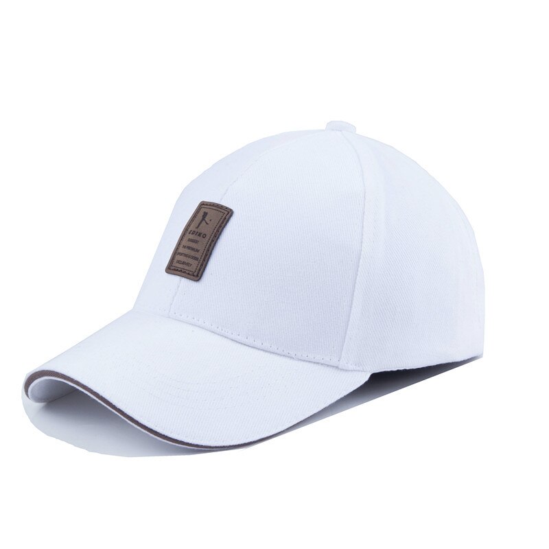 Unisex merkevare baseball cap sport golf snapback enkle ensfargede hatter for menn og kvinner cap: Hvit