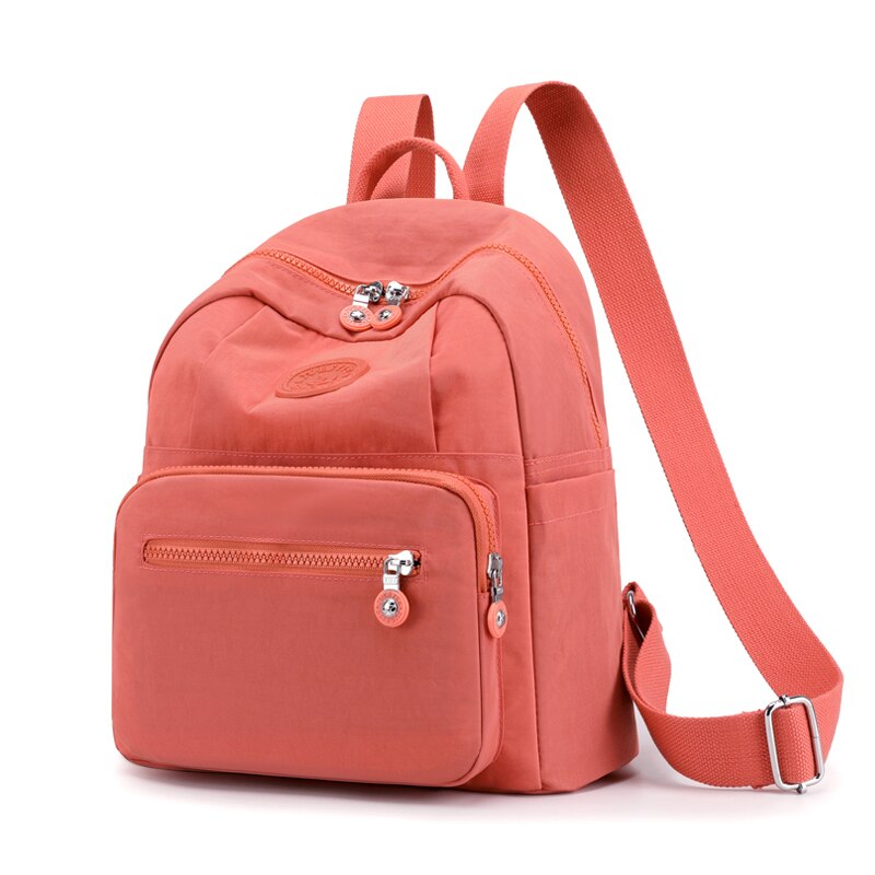Vento Marea Travel Women Backpack Casual Waterproof Shoulder Bag Female Nylon Black School Bag For Teenage Girl: Orange shoulder bag