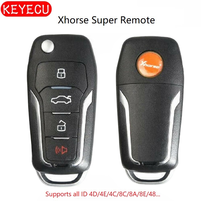 Keyecu xhorse (supermodel fjernbetjening ) 4 knapper fjernbetjening til vvdi værktøj vdi mini nøgleværktøj, vvdi 2 supermodel maskine