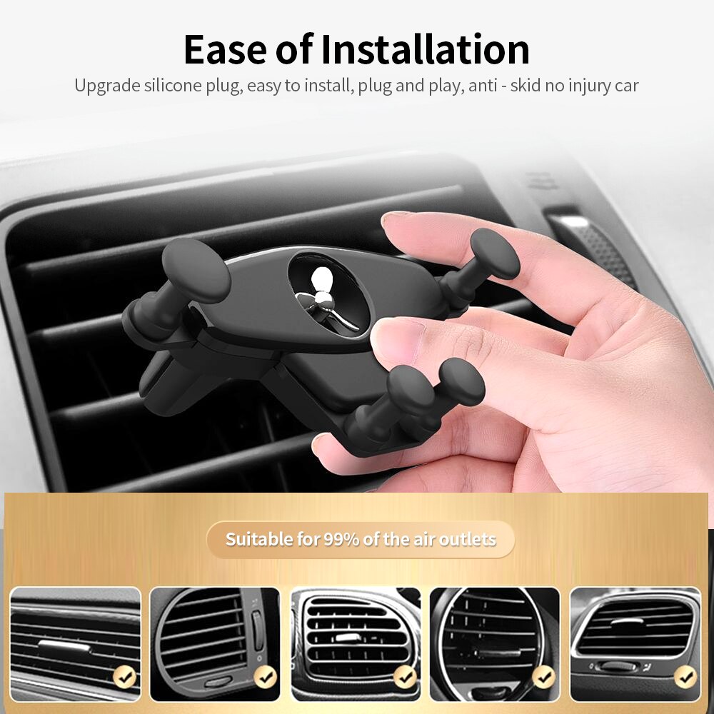 Car Mount Holder For Mobile Phone Stent with Propeller Rotation Aromatherapy Universal Phone Holder for Various Phone Sizes