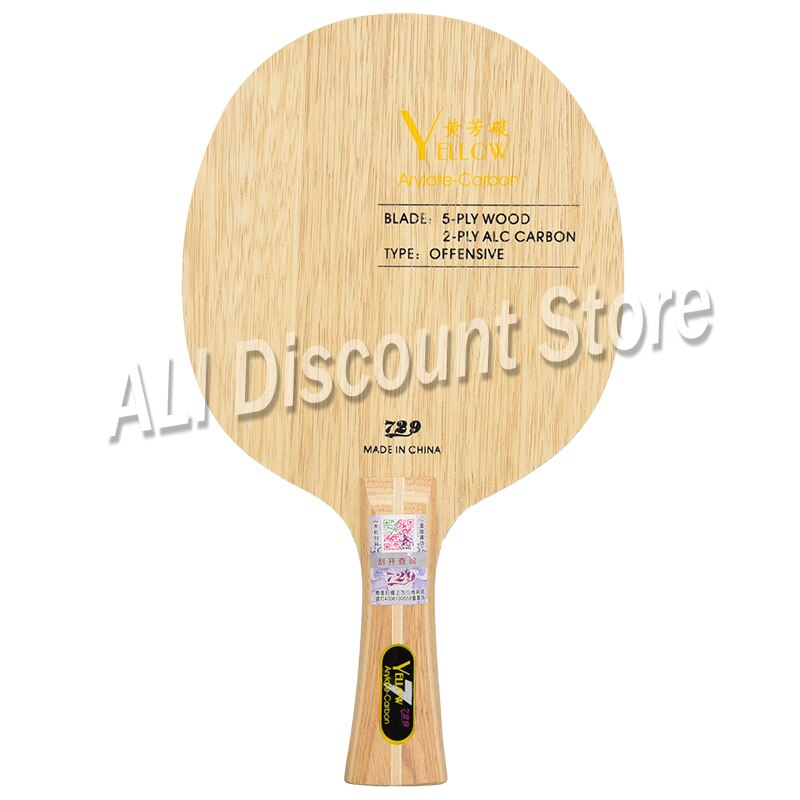 Friendship 729 Black Blue Yellow Carbon Table Tennis Blade Offensive Ping Pong Racket Bat