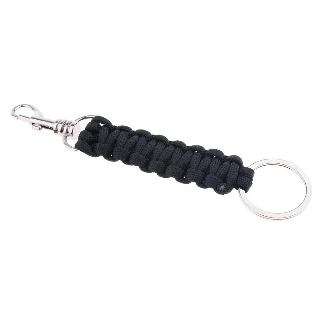 Parachute Cord Keychain Paracord Keyring, 360 Degree Rotation Snap Hook, Convenient to Use