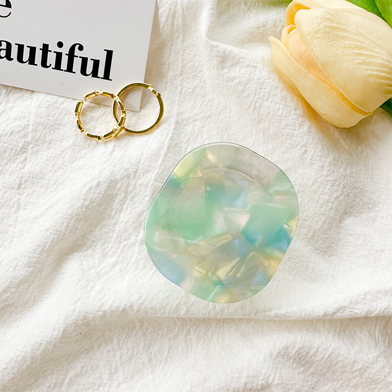 Soporte para enchufes de teléfono 3D, empuñaduras para dedos Tok Pop Grip, pequeño soporte para teléfono móvil ins wind, caja de contraste colorida, nicho: BLANCO