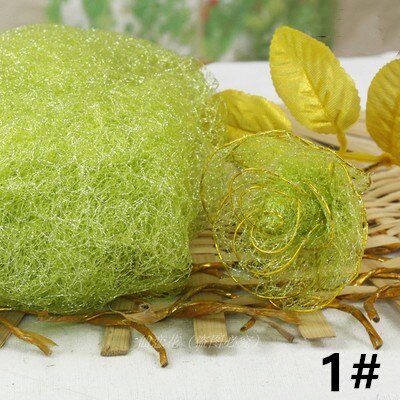 1pcs Making Flower Stocking Gold/Silver Silk Flower Accessories Decor DIY Nylon Flower Material Artificial Flower For Wedding