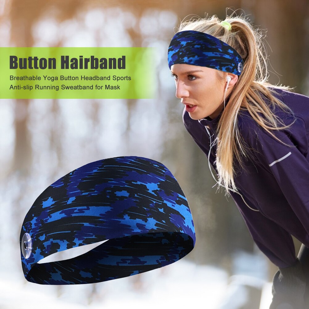Unisex Elastische Knop Hoofdband Oor Saver Sport Fitness Zweet Hoofdband Haar Band Outdoor Running Fietsen Snel Droog Zweet Hairban