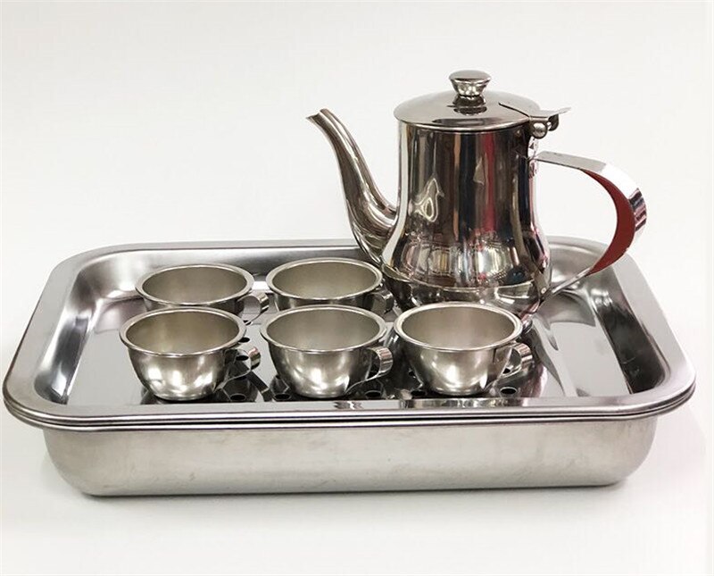 stainless steel tea plate tray dish Heat tea pot cup teaware sets Exquisite Kettle tea tools japanese tea set chinese teapot