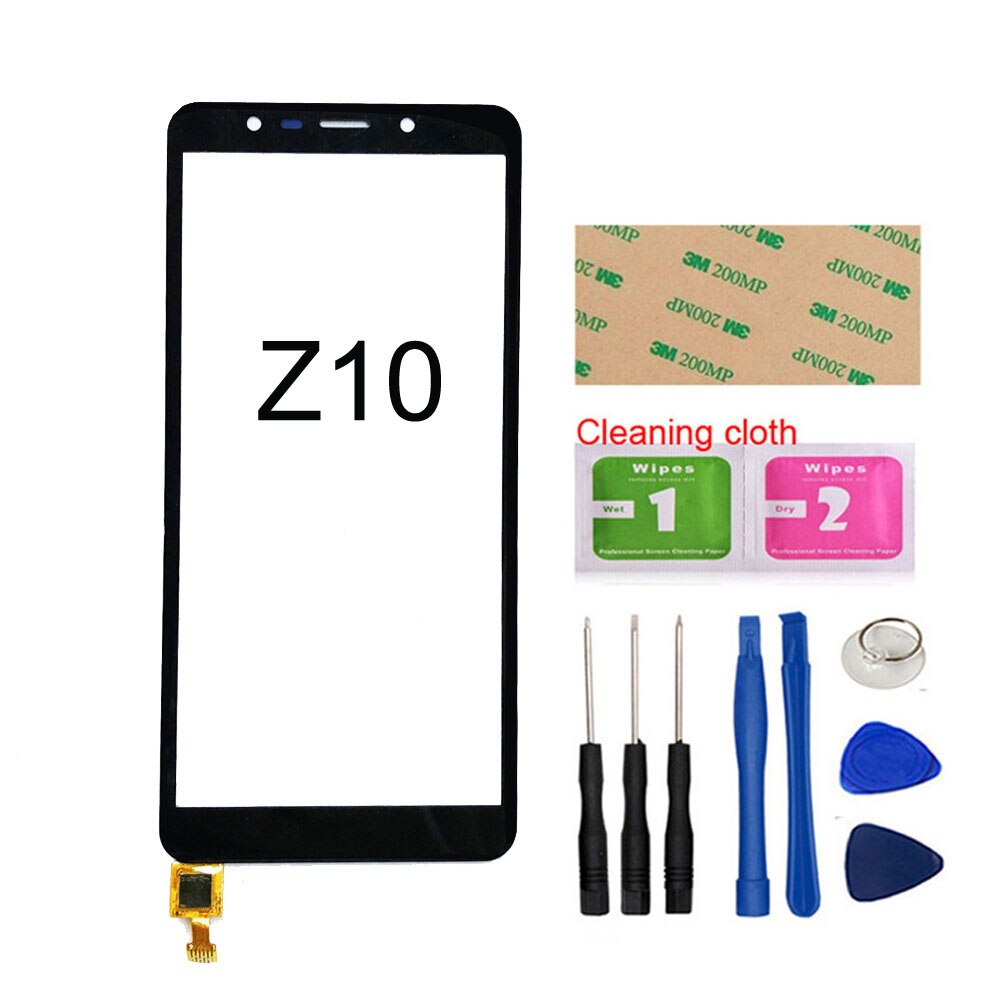 Para Leagoo S11 pantalla táctil para Leagoo Z11 Z10 Digitalizador de pantalla táctil r Sensor vidrio montaje de Panel 3M pegamento toallitas: Z10 Black Tool