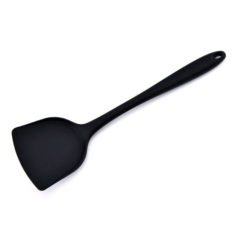 Silicone Spatula Non-stick Cooking Spoon Pot Cooking Shovel Cooking Tools Silicone Spatula Kitchen Utensils Cooking Spatula: Black