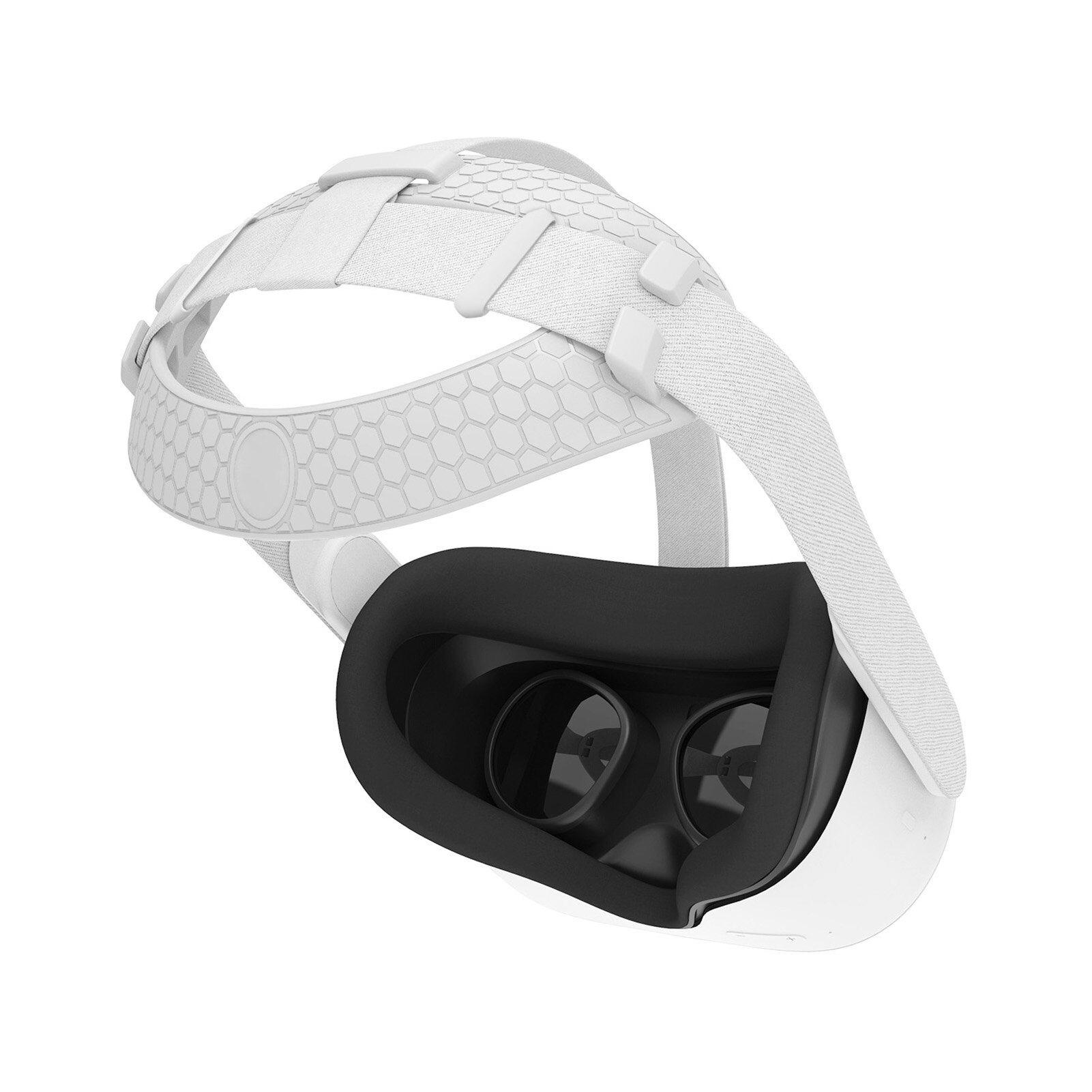 VR Headset Pad Headband Cushion For Oculus Quest 2 Soft Rubber Reduce Head Pressure Strap For Oculus Quest 2 Vr Accessories: Gray