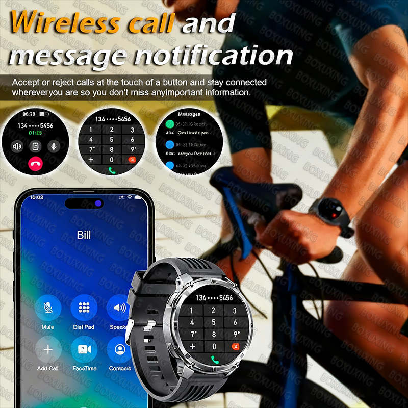 2025 Nuovo Sport All'aria Aperta Astuto Della Vigilanza Degli Uomini di Schermo HD 1100mAh Batteria di Grande Lungo Tempo di Standby Chiamata Bluetooth Orologio Sportivo Impermeabile