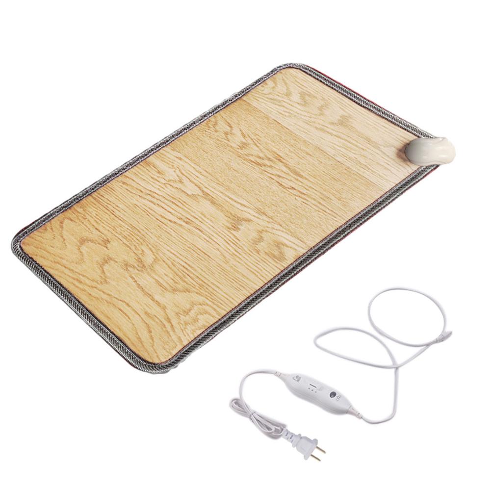 3 Sizes Office Heating Foot Mat Home Electric Heated Carpet Leather Heating Foot Mat Warmer Electric Heating Pads: 30x50cm A