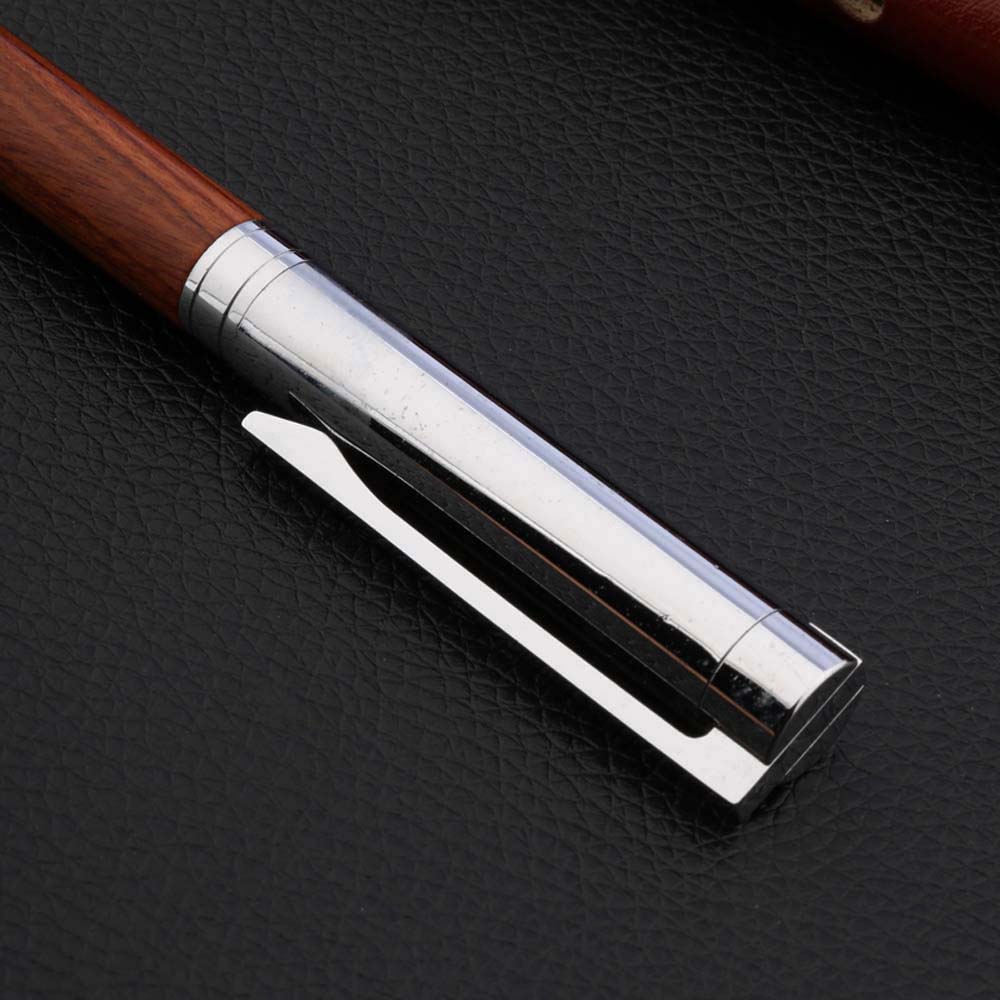 de luxe 225 stylo plume bois acier inoxydable 0.7mm plume papeterie bureau fournitures scolaires stylos à encre