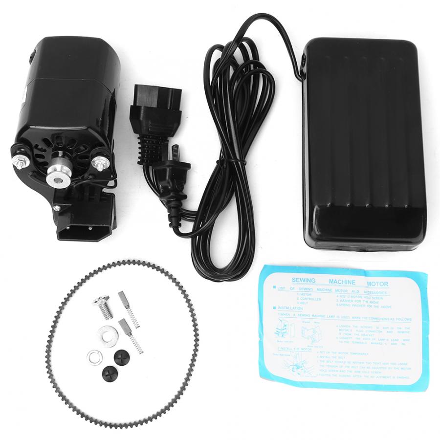 Symaskiner tilbehør 180w symaskine motor &amp; fodpedal sæt sæt hjemmesymaskine dele symaskine motor: Cn-stik