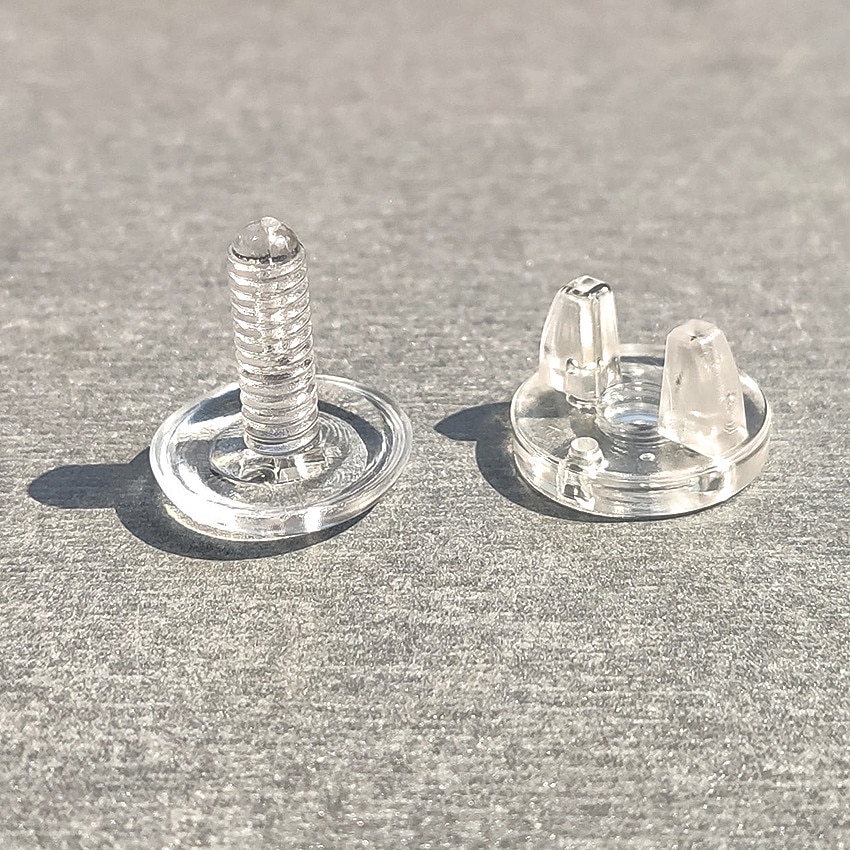 Plastic Binding Fastener PC Screws Rivets Nut Corrugated Binder Post Lock Button Studs Hand Twisted Transparent 400sets