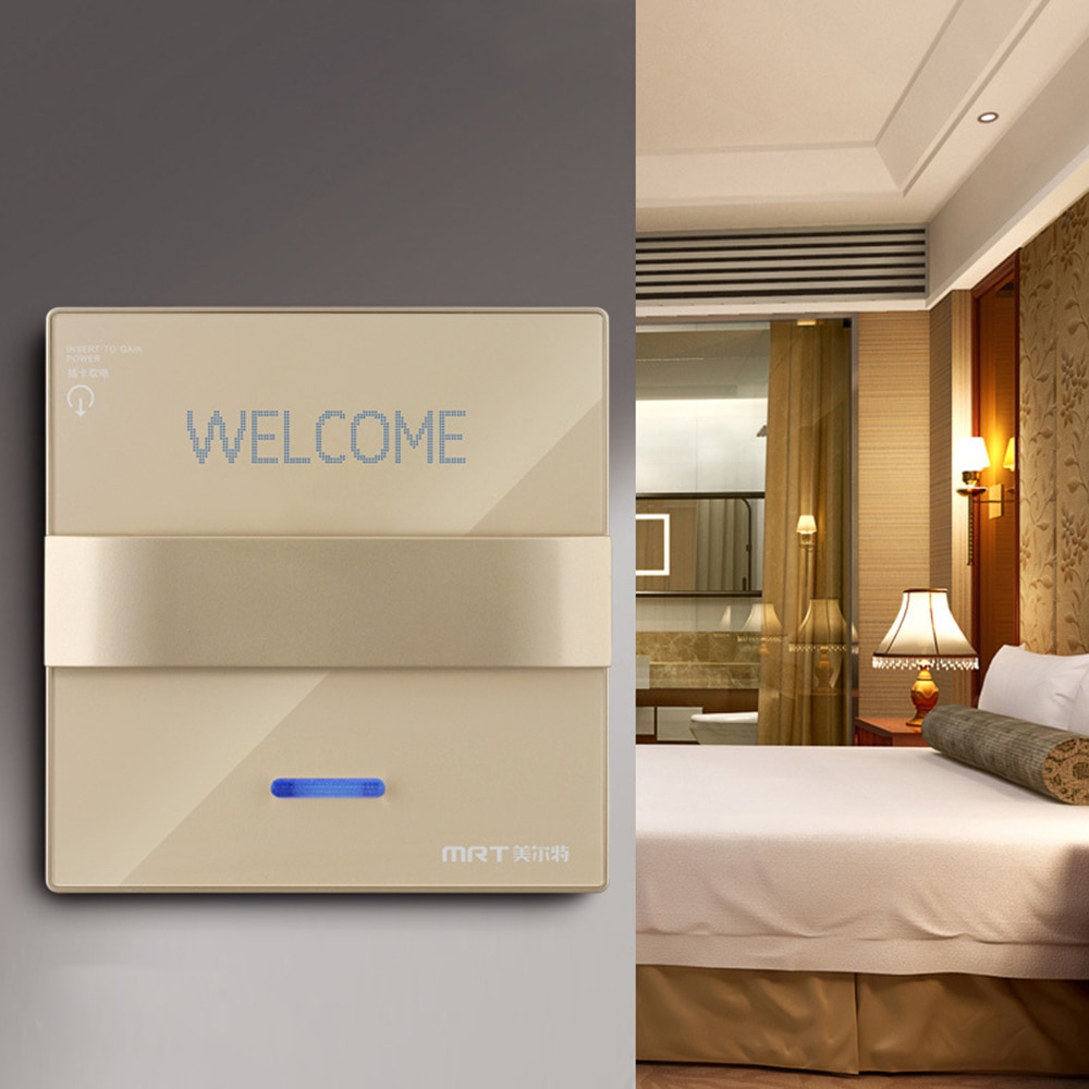 1 PCS 86x86 cm Schakelaar Magnetische Kaart Elektrische Switchs 220 V/40A Knop Insert Knop Power controle Socket Hotel