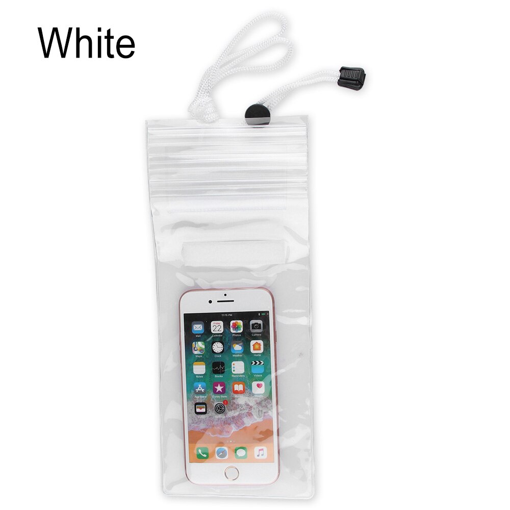 1PC Environmental Universal Under Water Proof Dry Pouch Bag Case Cover Protector Holder For Cell Phone: white-2