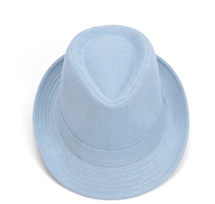 Klassische Denim oben Fedora Hütte Für Männer Steampunk Formale Gentleman Dickens Kostüm Hüte draussen Geizig Krempe Kappen