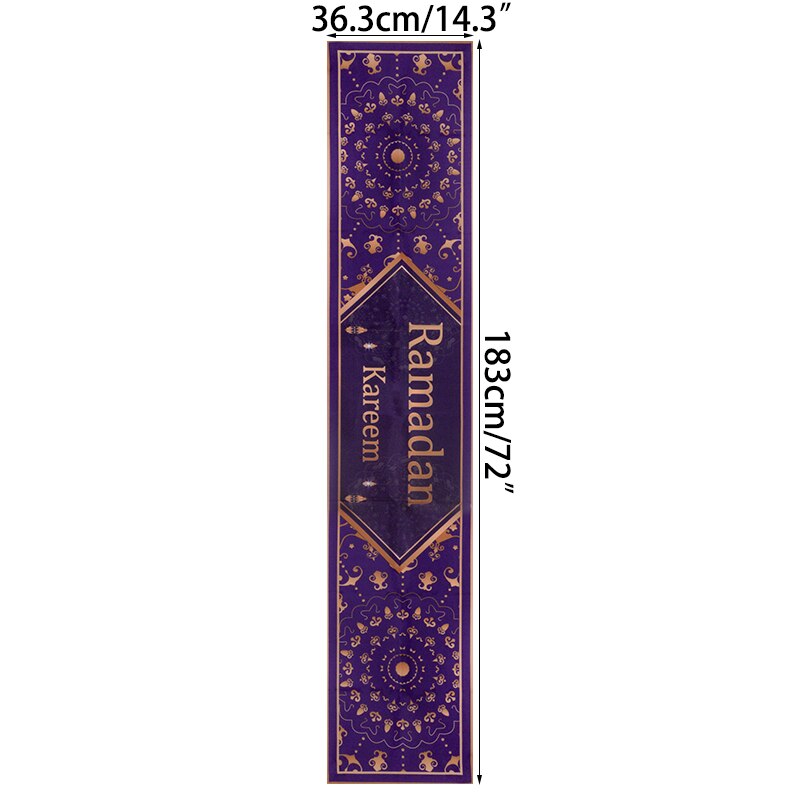 Eid Mubarak Tafelloper Tafelkleed Ramadan Kareem Eid Al-Fitr Decoratieve Tafelkleed Cover Voor Thuis Islamitische Mubarak Party decor: B06