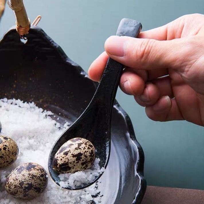 Cuchara sopera de cerámica japonesa creativa, cuchara para comer, cucharas, utensilio de cocina, herramienta de té, Catering para Cocina