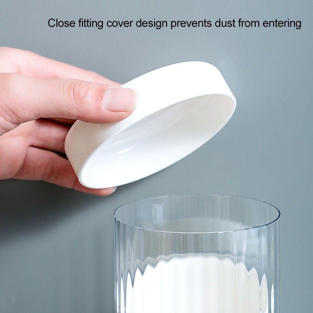 Disposable Cup Dispenser Wall Mounted With Cover Pull Type Home Office ABS Automatic Remover Kitchen Punch Free Easy Install