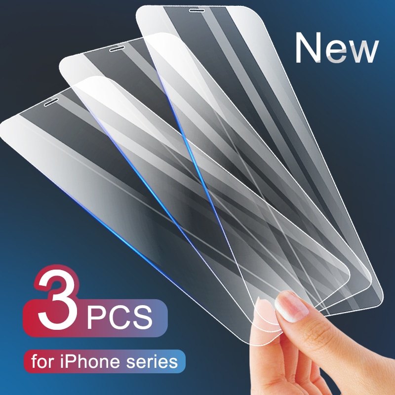 Schutz Glas auf die Für iPhone 11 12 Pro X XS Max XR Gehärtetem Glas Für iPhone 7 8 6 6s Plus 12 mini 11 Pro Screen Protector