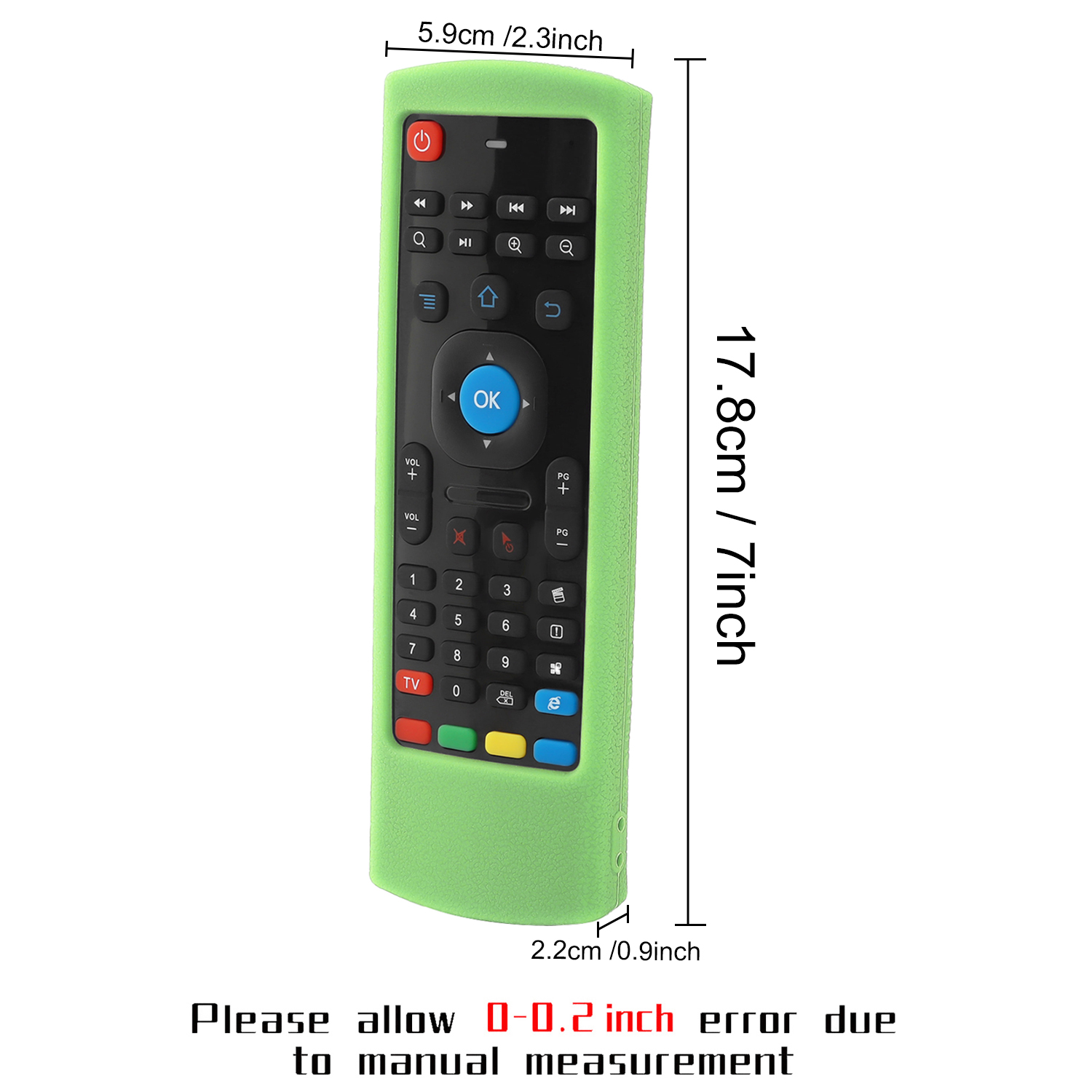 Silicone Protective Case Fit for MX3 Voice Flying Air Mouse 2.4G Double-Sided Remote Control RF Wireless Keyboard Remote Cover