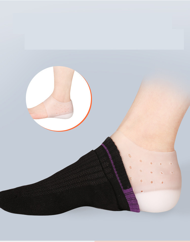 Invisible rehaussement semelle silicone examen physique bionique intérieur rehaussement protection talon semelles pour chaussures 2-1