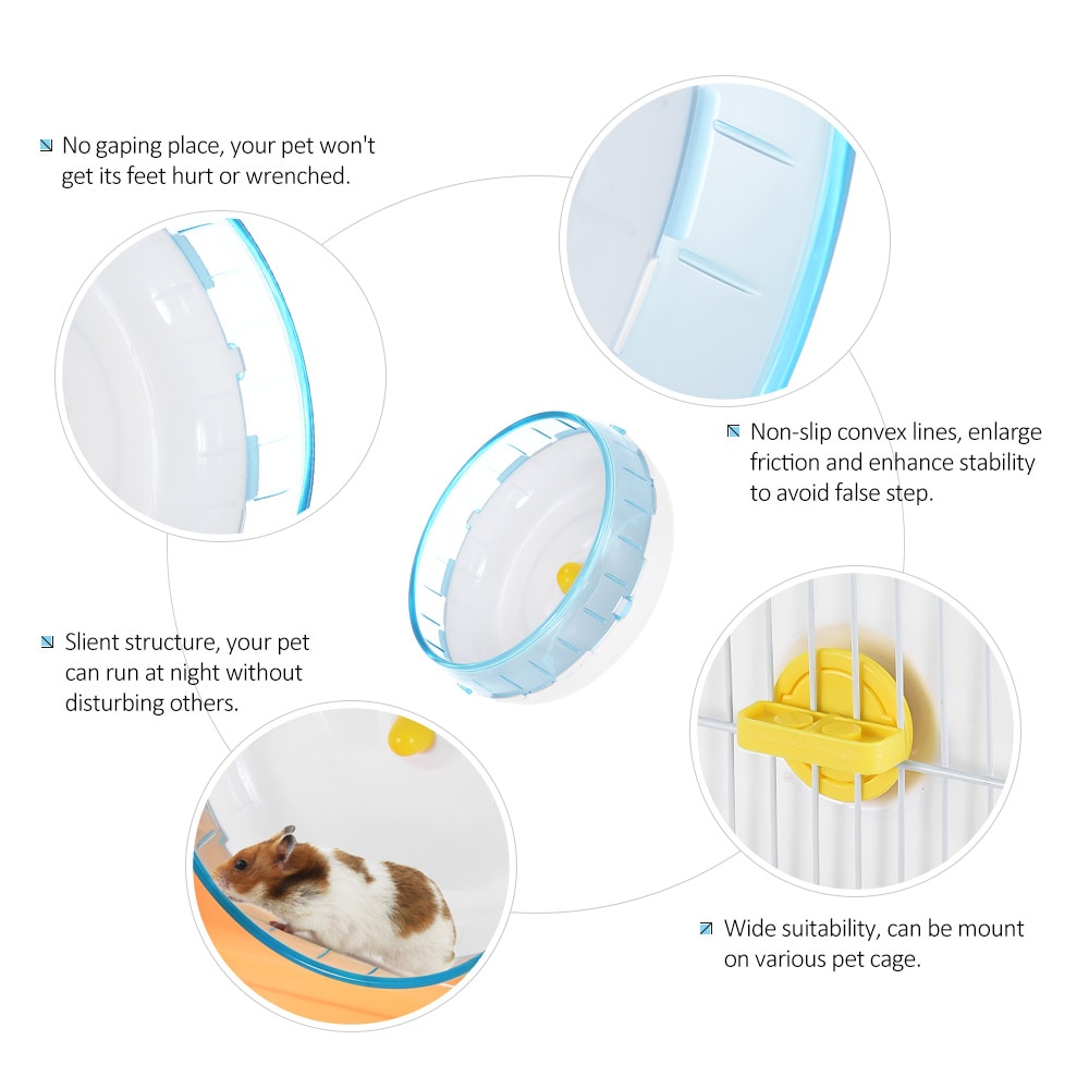 8.3inch Hamster Wheel Guinea Pigs Rat Exercise Wheel Silent Spinner PP Run Disc Small Animal Pet Toys