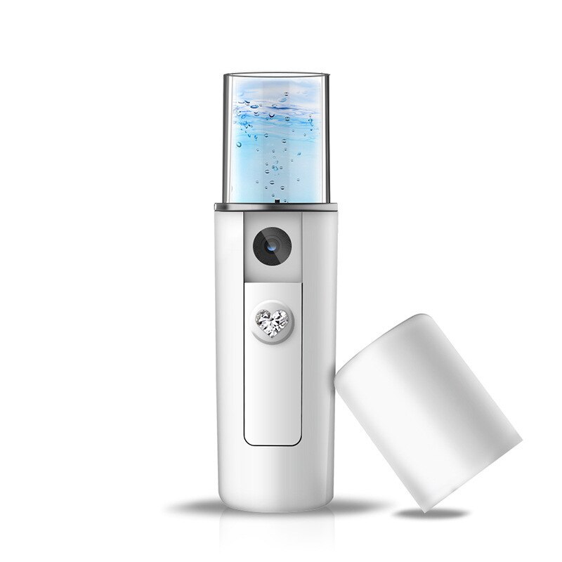 Portable Small Air Humidifier USB Rechargable Handheld Water Meter Ultrasonic Charging Diffuser Mini Milk Oil Steamed Face: A