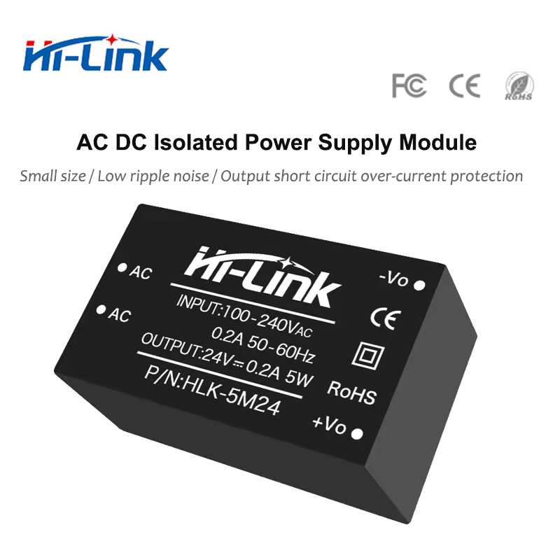 HLK-5M12 HLK-5M05 HLK-5M24 HLK-5M03 HLK-5M09 Hi-Link oryginalny moduł zasilania 5W AC DC 220V do 3.3V/5V/9V/12V/15V/24V przełącznik CE FCC: Beżowy / Bundle6