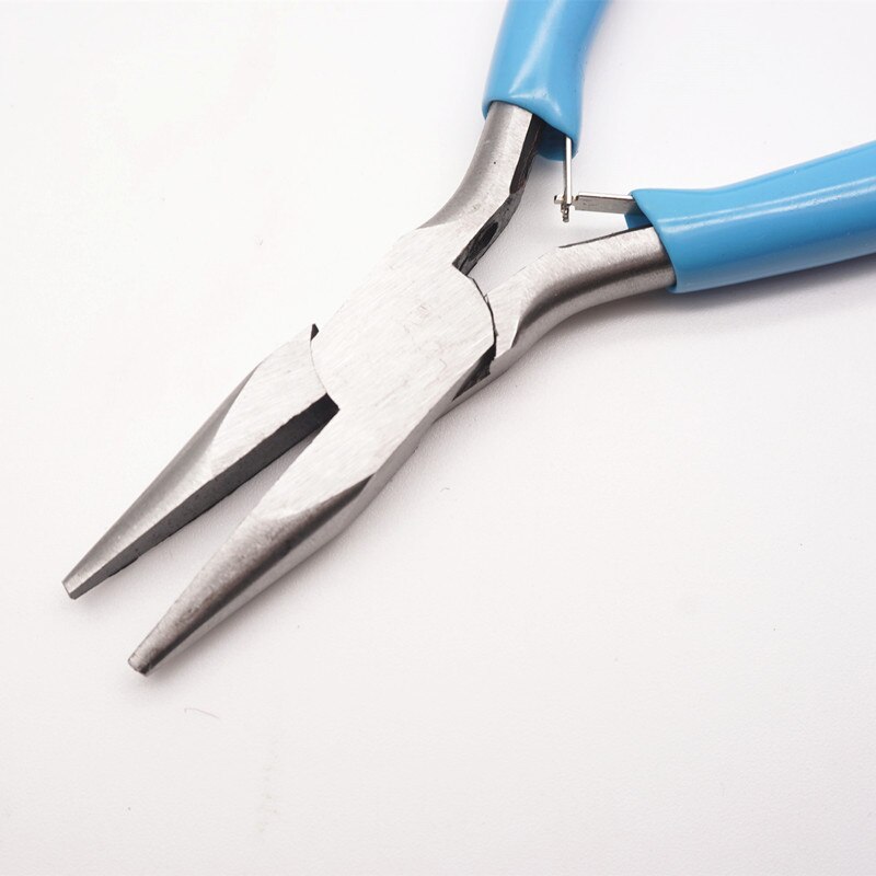 Biżuteria szczypce, narzędzia i sprzęt zestaw długa igła okrągły nos krajalnica szczypce do tworzenia biżuterii akcesoria do rękodzieła HK043: Różowy