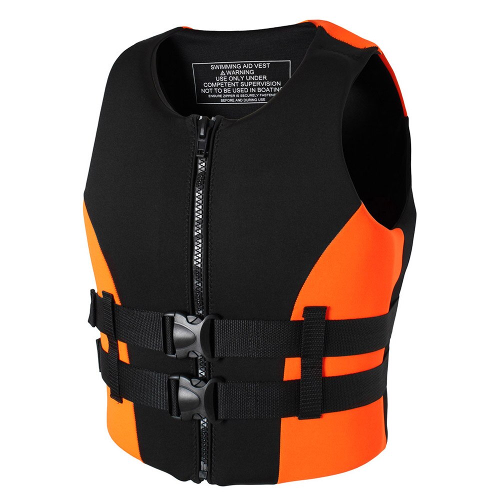 Neopren Angeln Schwimmweste Wassersport Kajak Bootfahren Driften Sicherheit Leben Weste Wasser Sport Sicherheit Mann Jacke XXL Größe: Orange / S