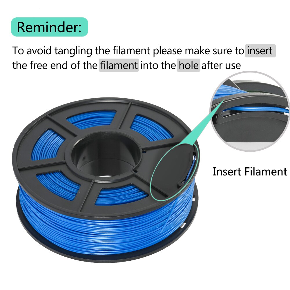 Sunlu Abs 3D Printer Filamenten 1.75Mm 2.2LBS/1Kg Met Spool Zwart Abs Filament