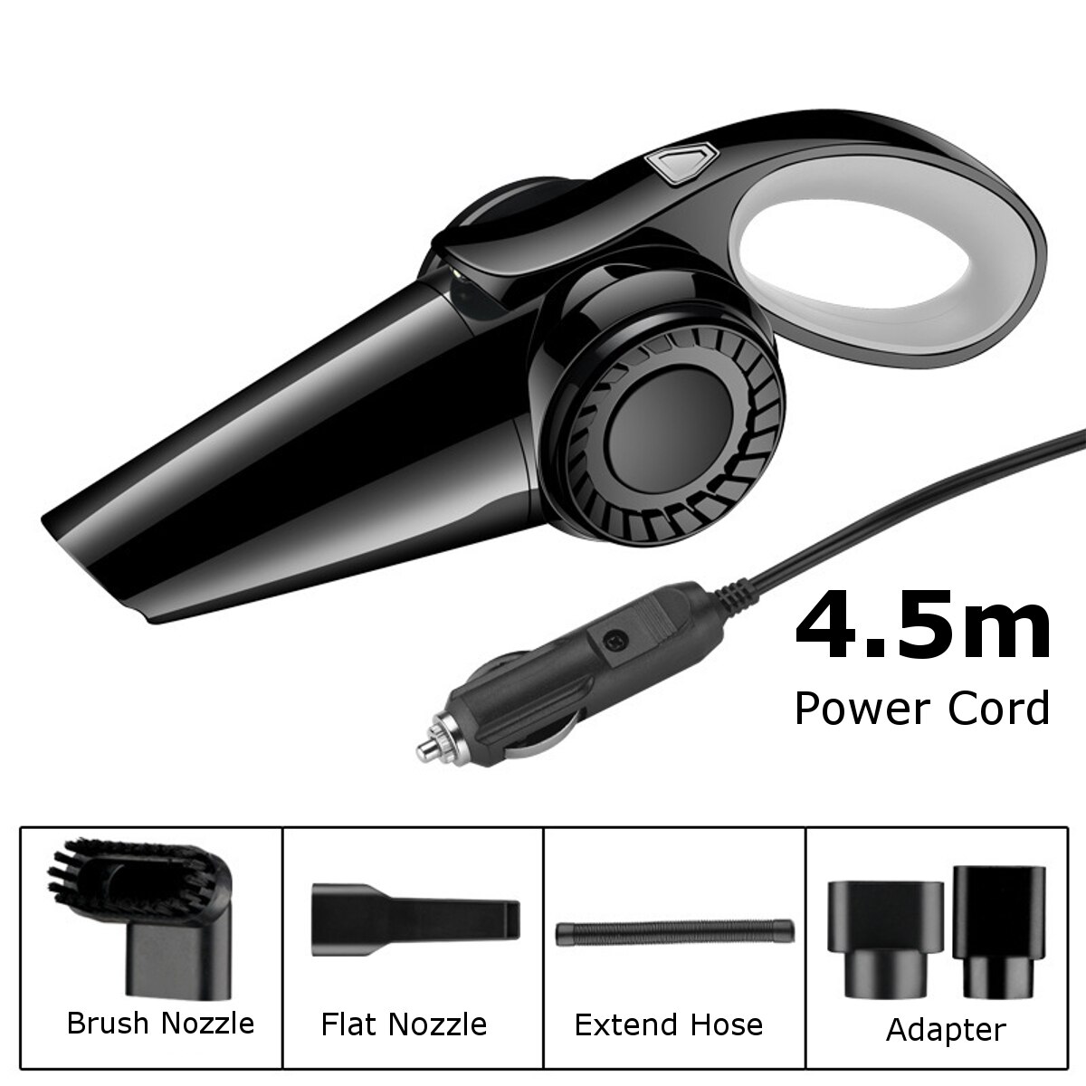 Wireless Car Vacuum Cleaner Portable Mini Small Handheld Auto Interior Vaccum Cleaner Cordless Dust Car Aspirador Hoover: Grey Wired