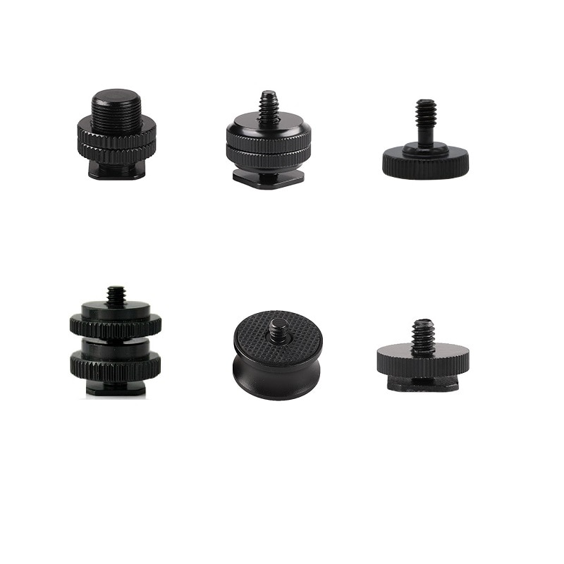 1/4" to 3/8" 5/8 Male to Female Double Layer Thread Screw Mount Adapter Tripod Plate Screw mount for Camera Flash Tripod Mic