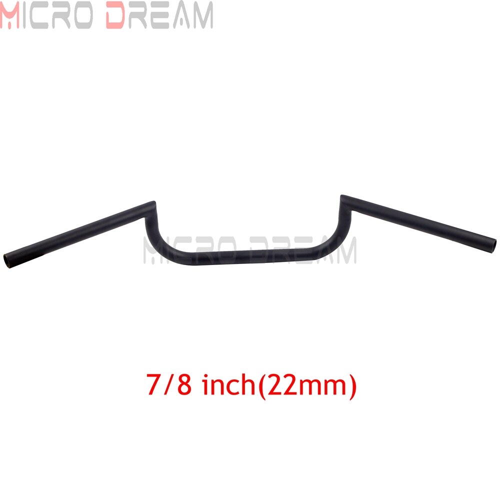 Manillar negro de motocicleta de 1 ''/25mm para Clubman Cafe Racer, manillar de 4" para Harley Dyna Softail Touring Bobber Chopper: Matte Black-22mm