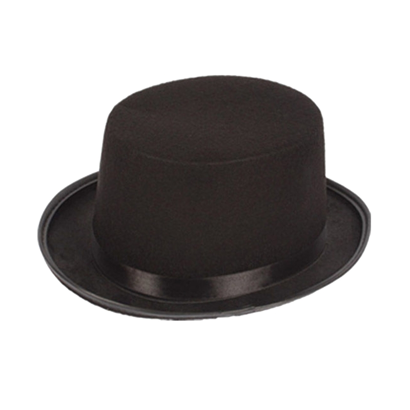 Chapeau haut de forme pour adulte/enfant cylindre chapeau magicien chapelier fou Costume de fête Fedora chapeau de magicien pour: Black