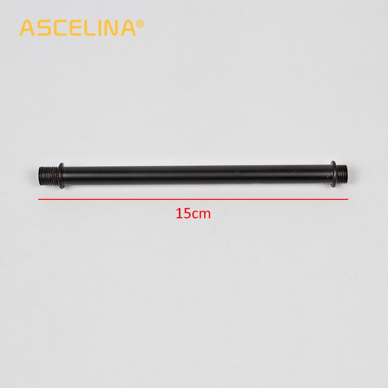 Connecting Tube rod Steering connector,Retro Metal rod,for Lamp connection,DIY Lighting Accessories: Black 15cm / 5 Pieces