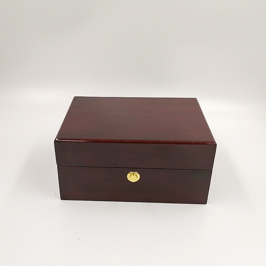 Single Luxury Wood Watch Box Jewelry Storage Case Box Wine Red Paint Wrist Watch Box