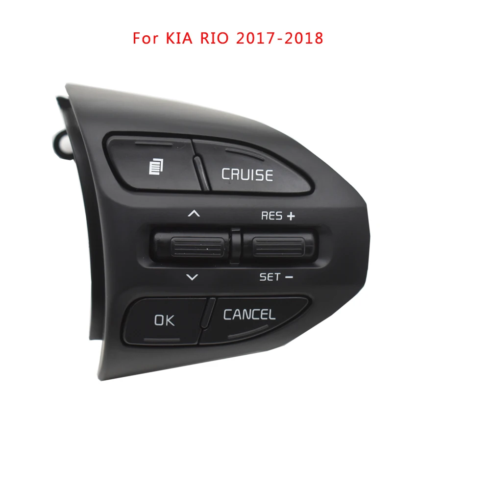 Pulsanti di controllo della velocità del volante per KIA K2 RIO 2017 2018 2019 RIO 4 manopola del cambio dell'interruttore del volume del telefono Bluetooth per parti di automobili: giallo