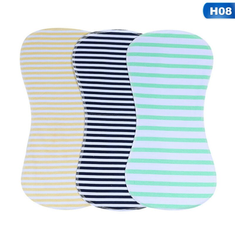 3 pcs/Lot Double couche imperméable pur coton bébé serviette d'alimentation maman épaule crachant coussin de lait pour les enfants: H08