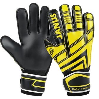 JA390 Goalkeeper Goalie Keeper GK Gloves Finger Protect Soccer Size 8 9 10 BLUE: Yellow Black / Size 10