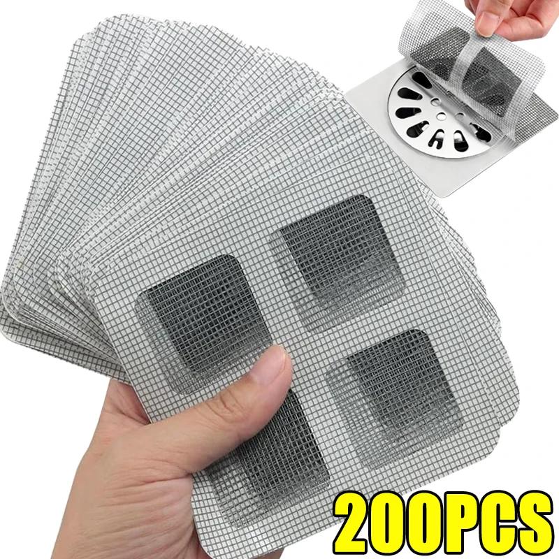 Couvercle de vidange de douche jetable, attrape-cheveux, filtre Anti-blocage, couvercle de vidange de sol en maille, autocollants de filtre de douche de cuisine et de salle de bains: Bleu