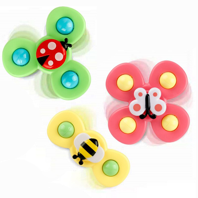 Verkoop Grappige Cartoon Insecten Zuig Spinner Speelgoed Baby Rammelaars Bad Speelgoed Educatief Ontwikkelen Speelgoed Rammelaar Spin Speelgoed Voor Baby &#39;S