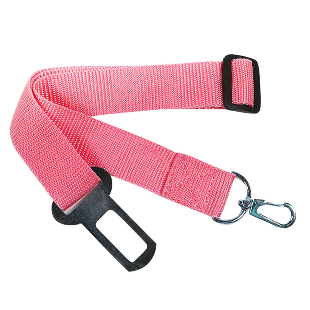 Adjustable Dog Pet Car Safety Seat Belt Restraint Lead Travel Leash Pet car seat belt Pet accessories: Pink 