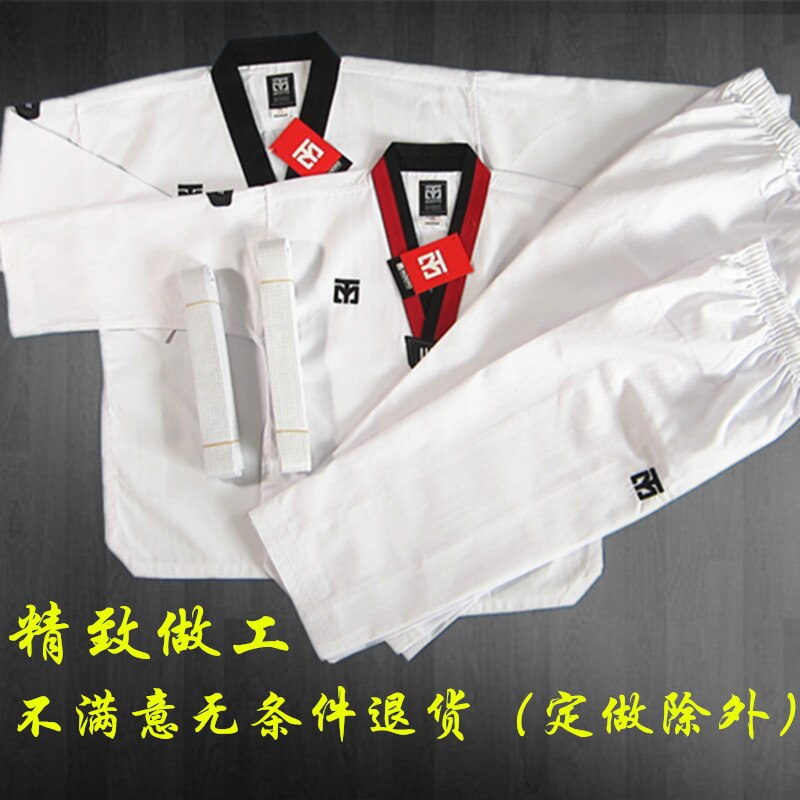 MOOTO-uniforme básico de Taekwondo, WTF, Dobok, 3 líneas, materiales para niños y adultos